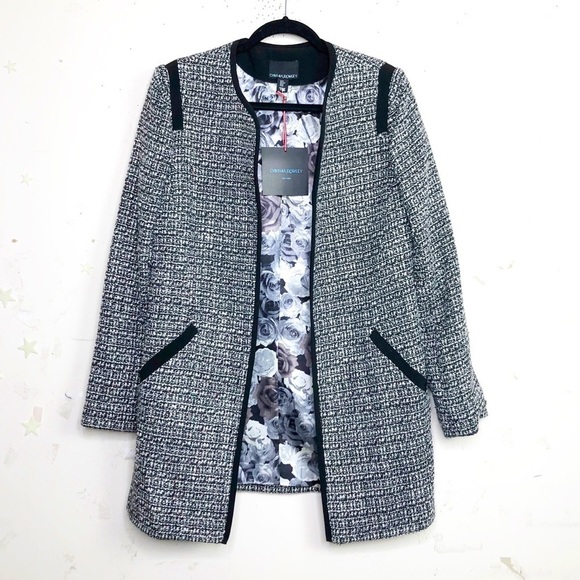 CYNTHIA Rowley Open closure tweed coat - Picture 1 of 11